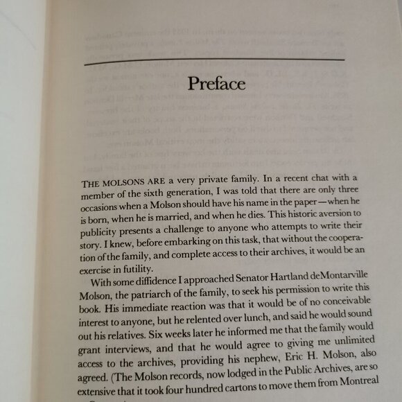 1983 The Molson Saga Book Canadian Family Dynasty Shirley Woods Jr Brewery Beer - Picture 14 of 15